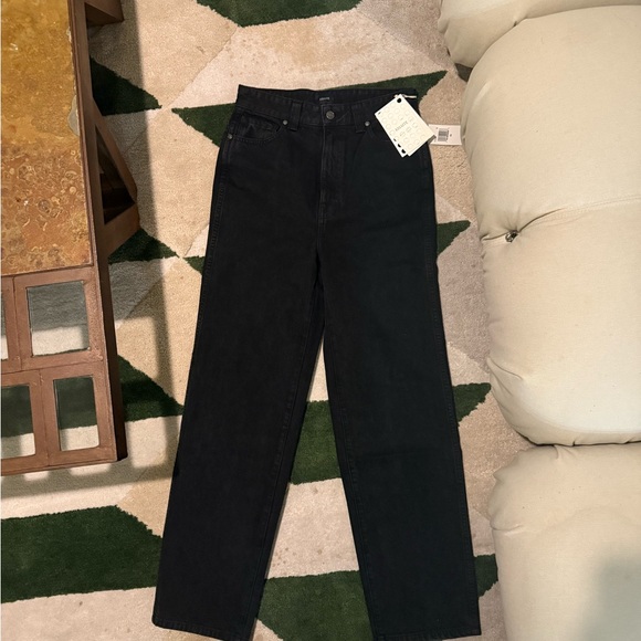 KHAITE Jet Black Wide-Leg Jeans - Picture 3 of 6